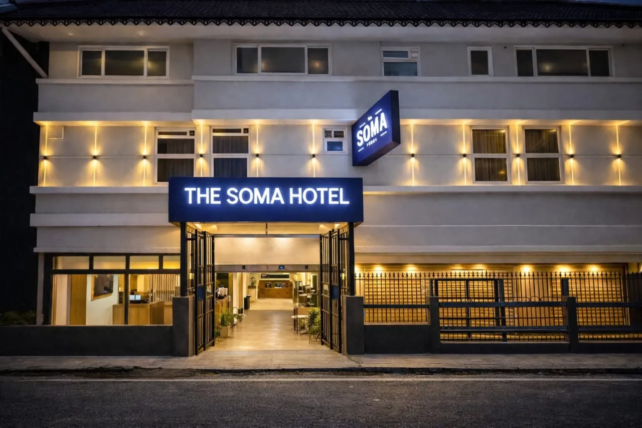 Exterior view of The Soma Hotel Darjeeling with Himalayan mountain backdrop - N.C. Goenka Road, West Bengal